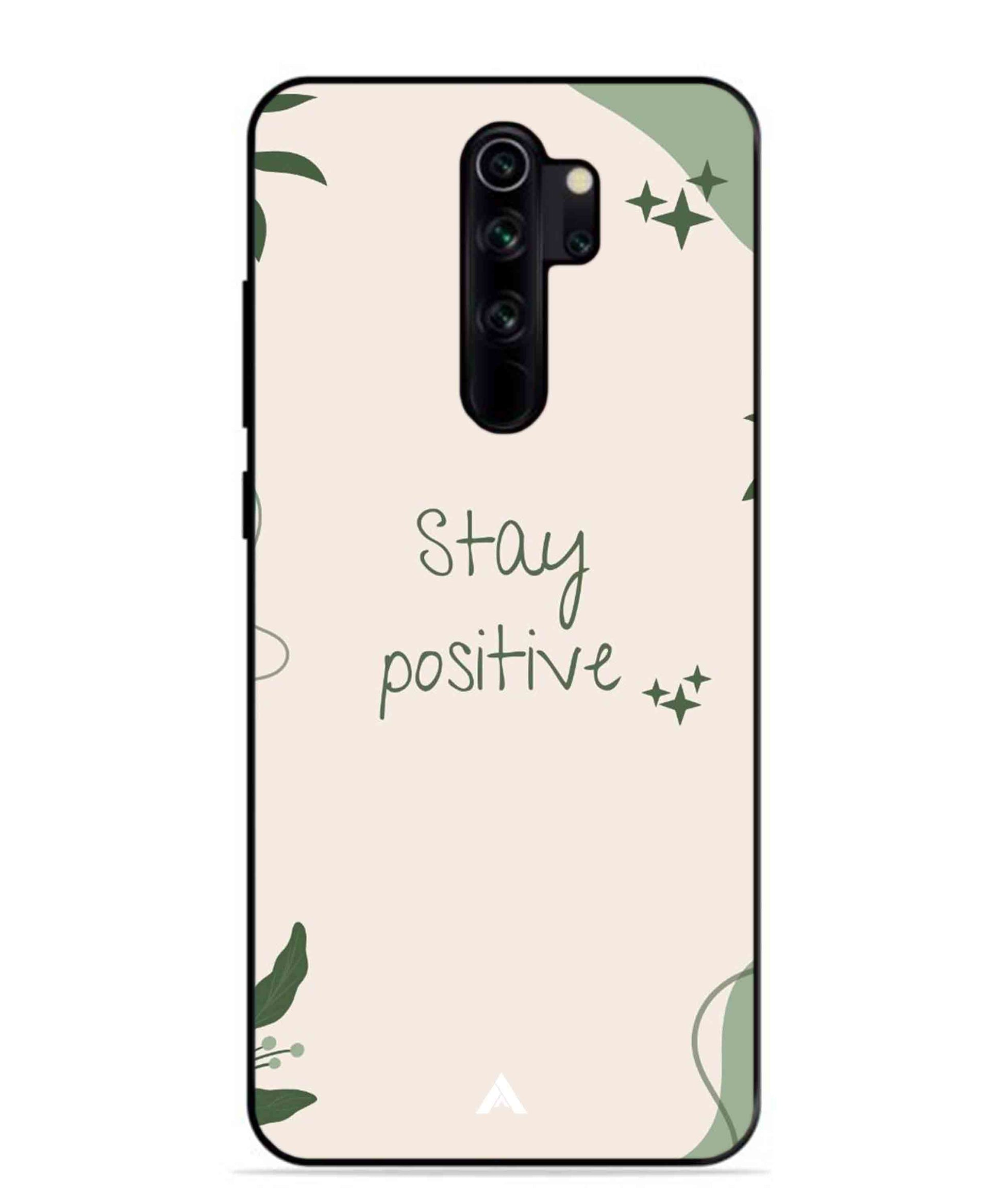 Stay Positive 1 Metal Back Cover Phone Case for Xiaomi Redmi Note 8 Pro