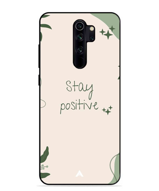 Stay Positive 1 Metal Back Cover Phone Case for Xiaomi Redmi Note 8 Pro