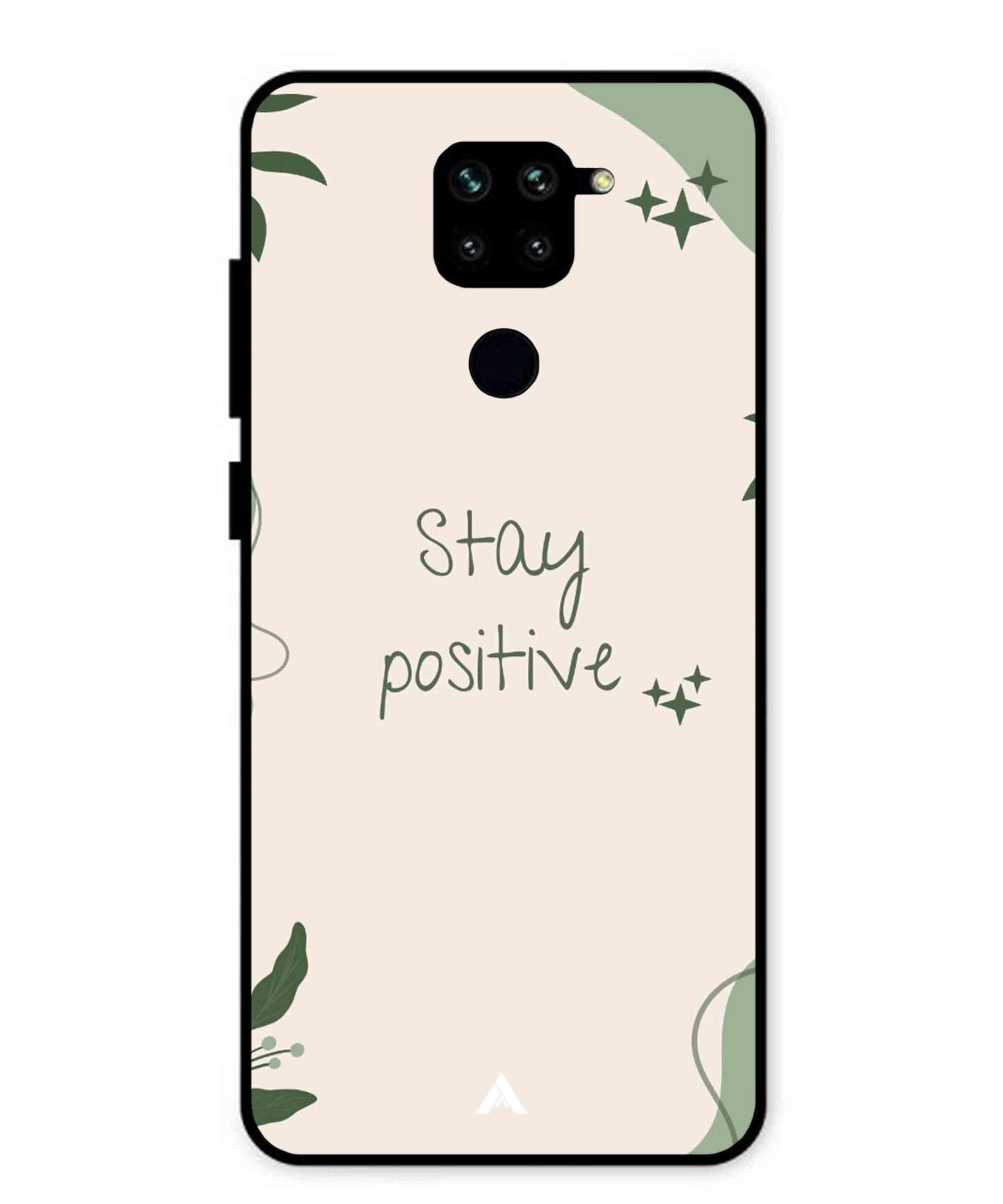 Stay Positive 1 Metal Back Cover Phone Case for Xiaomi Redmi Note 9