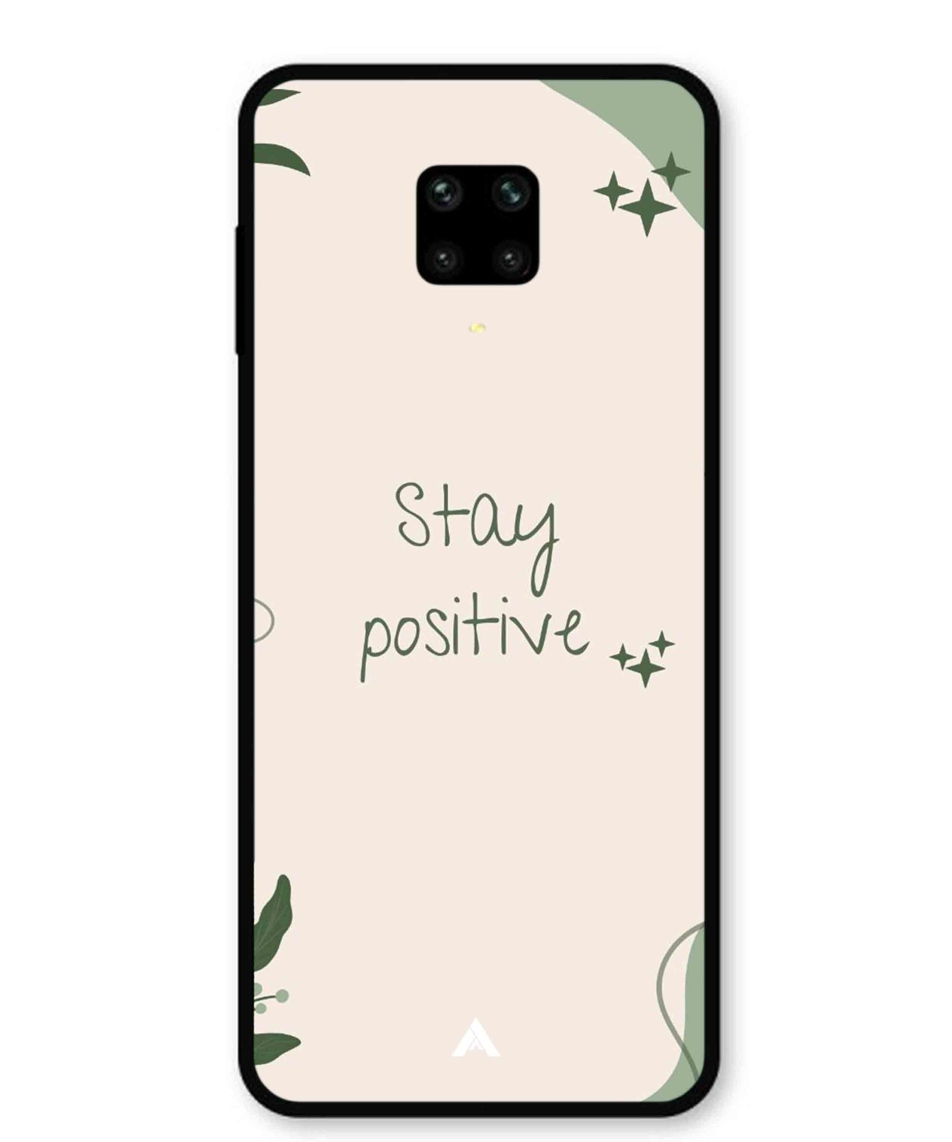 Stay Positive 1 Metal Back Cover Phone Case for Xiaomi Redmi Note 9 Pro