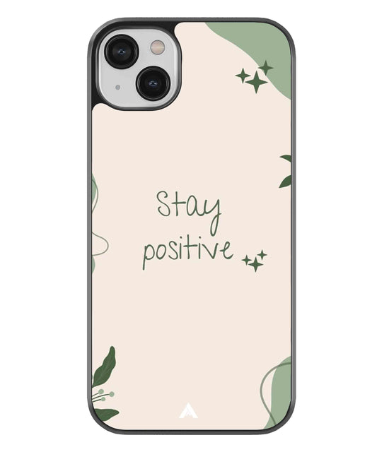 Stay Positive 1 Metal Back Cover Phone Case for iPhone 13