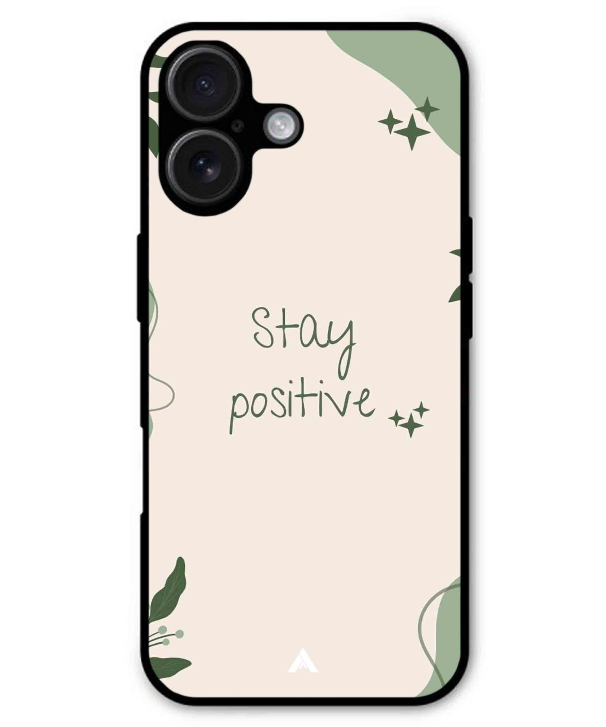 Stay Positive 1 Metal Back Cover Phone Case for iPhone 16