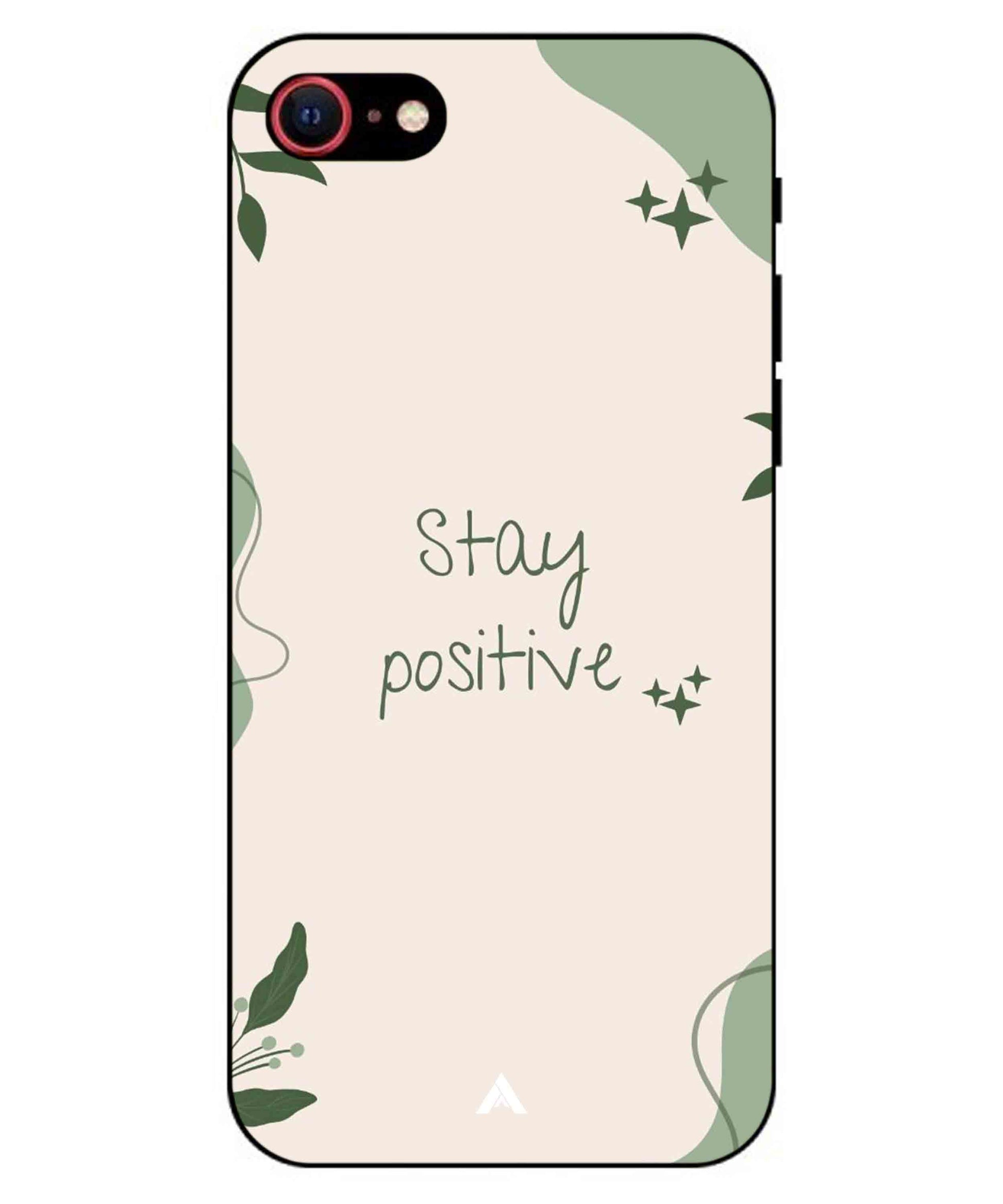Stay Positive 1 Metal Back Cover Phone Case for iPhone 8