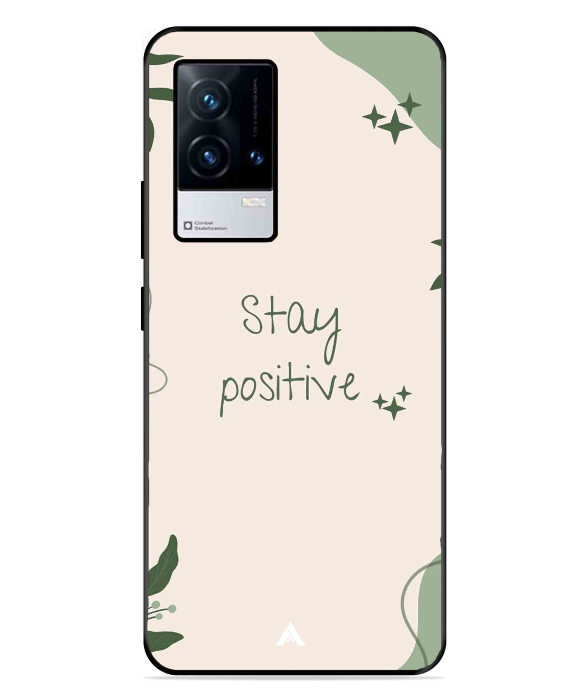 Stay Positive 1 Metal Back Cover Phone Case for iQOO 8
