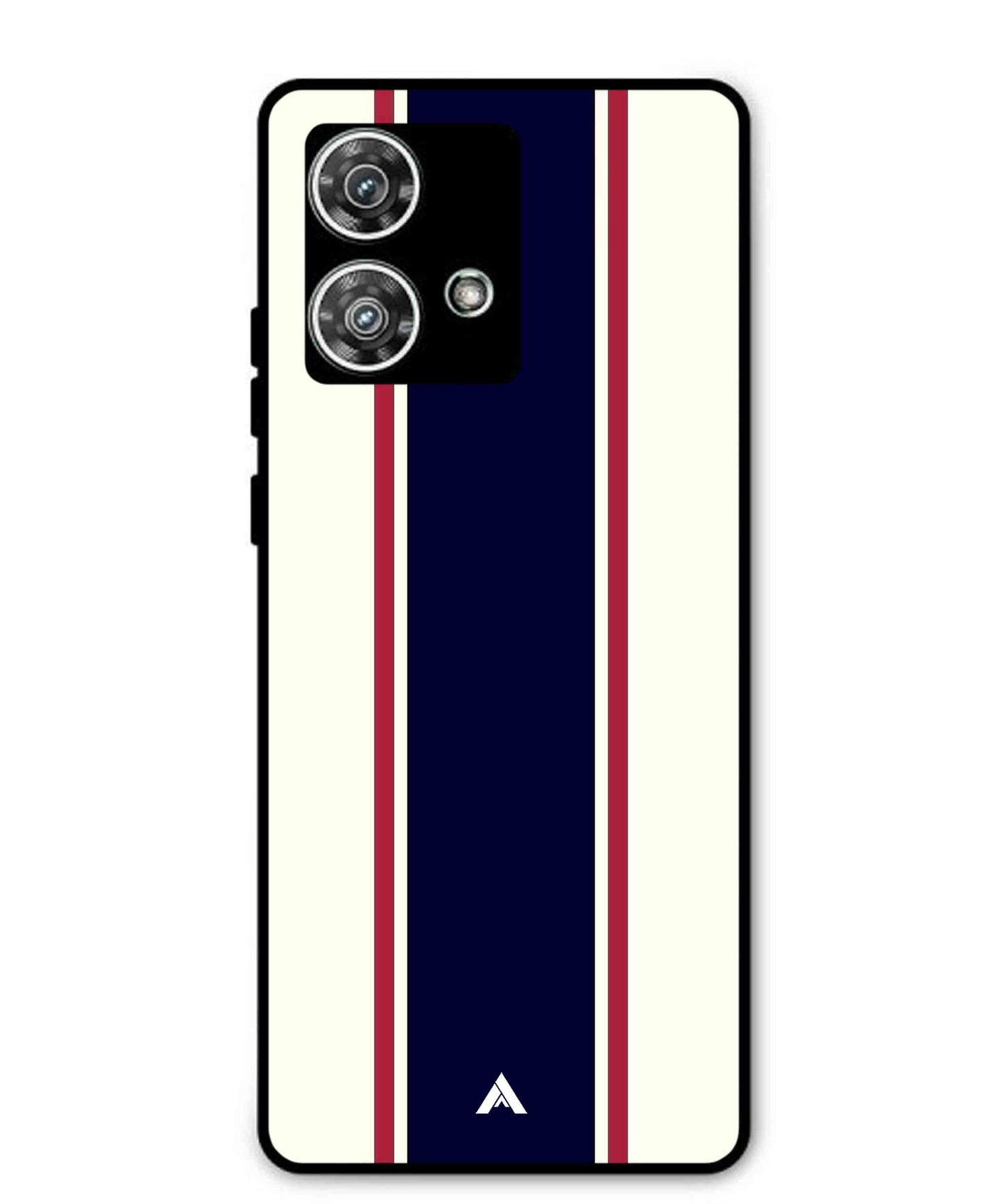 Stripe Pattern 10 Metal Back Cover Phone Case for Moto Edge 40 Neo