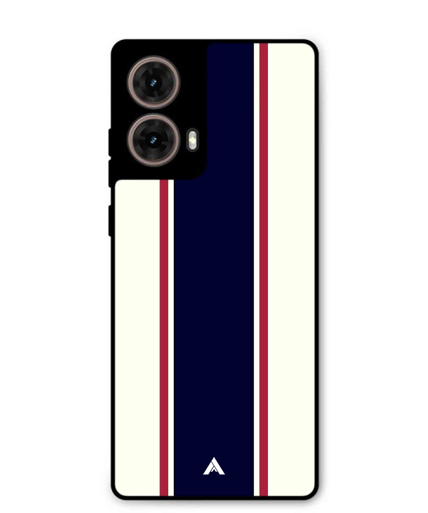 Stripe Pattern 10 Metal Back Cover Phone Case for Moto Edge 50 Fusion