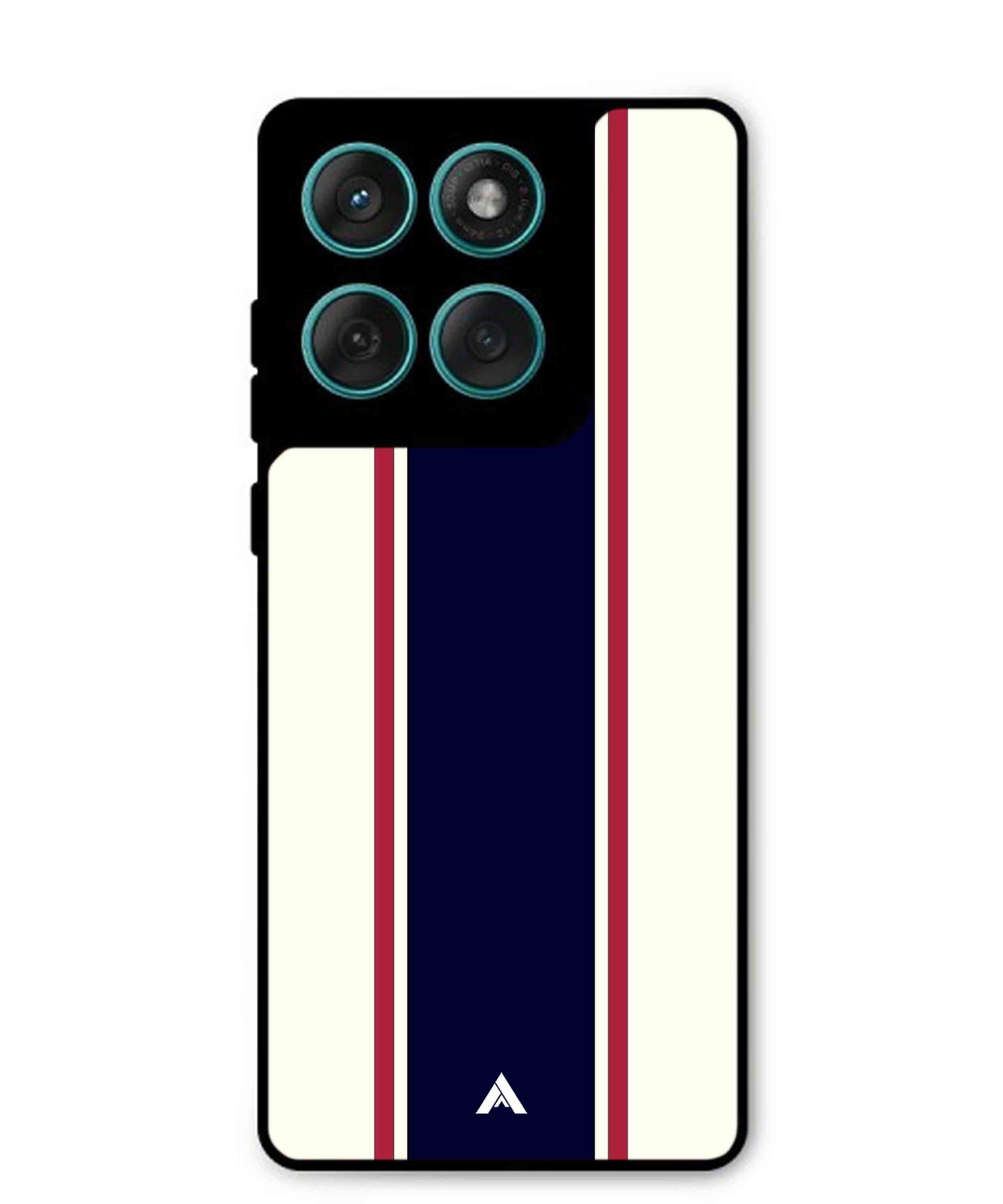 Stripe Pattern 10 Metal Back Cover Phone Case for Moto Edge 60 Fusion