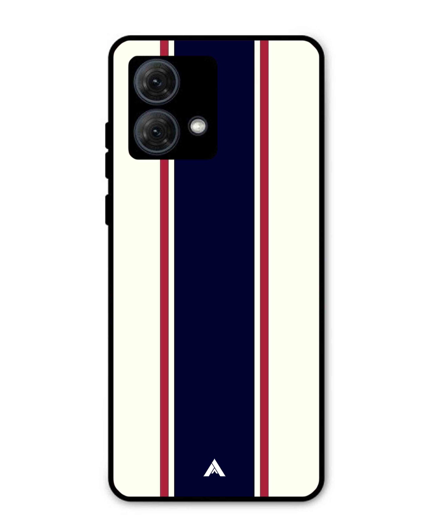 Stripe Pattern 10 Metal Back Cover Phone Case for Moto G84