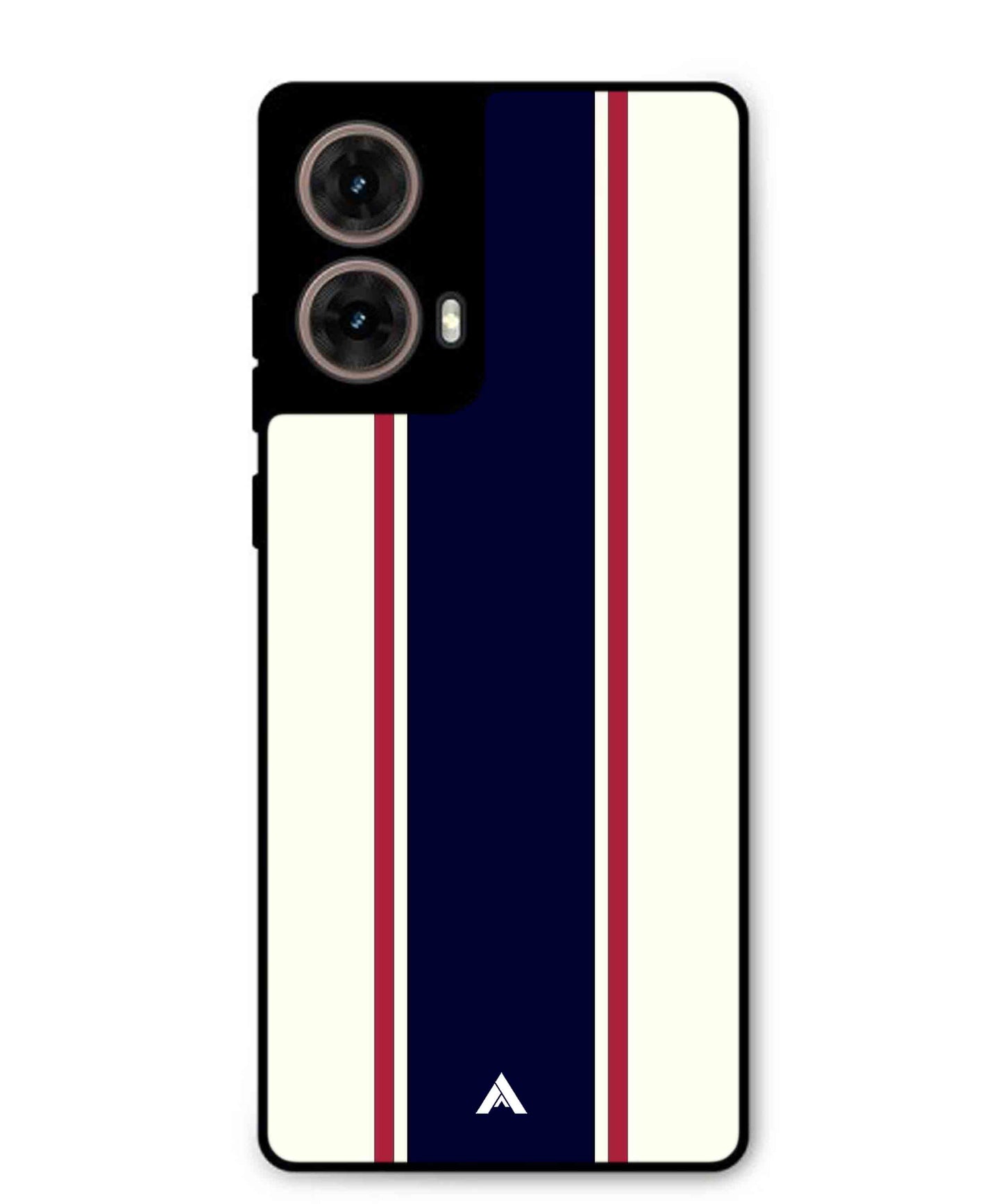 Stripe Pattern 10 Metal Back Cover Phone Case for Moto G85