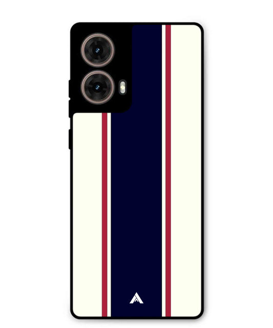 Stripe Pattern 10 Metal Back Cover Phone Case for Moto G85