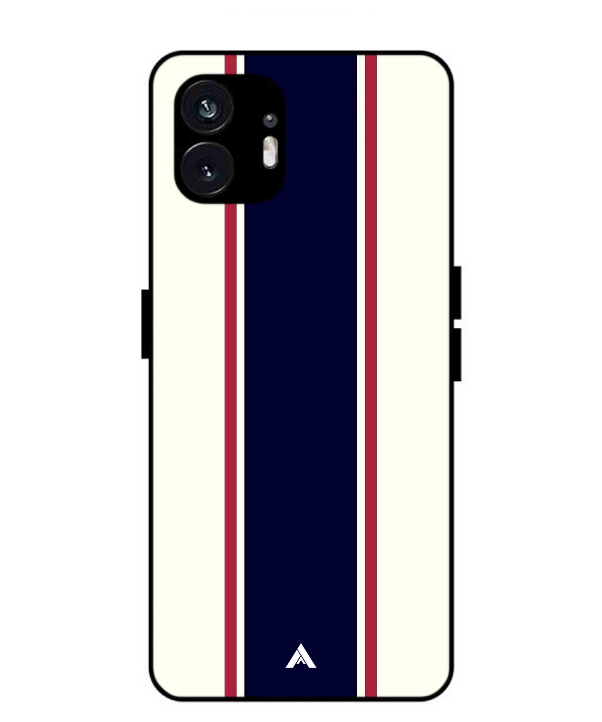 Stripe Pattern 10 Metal Back Cover Phone Case for Nothing Phone 2