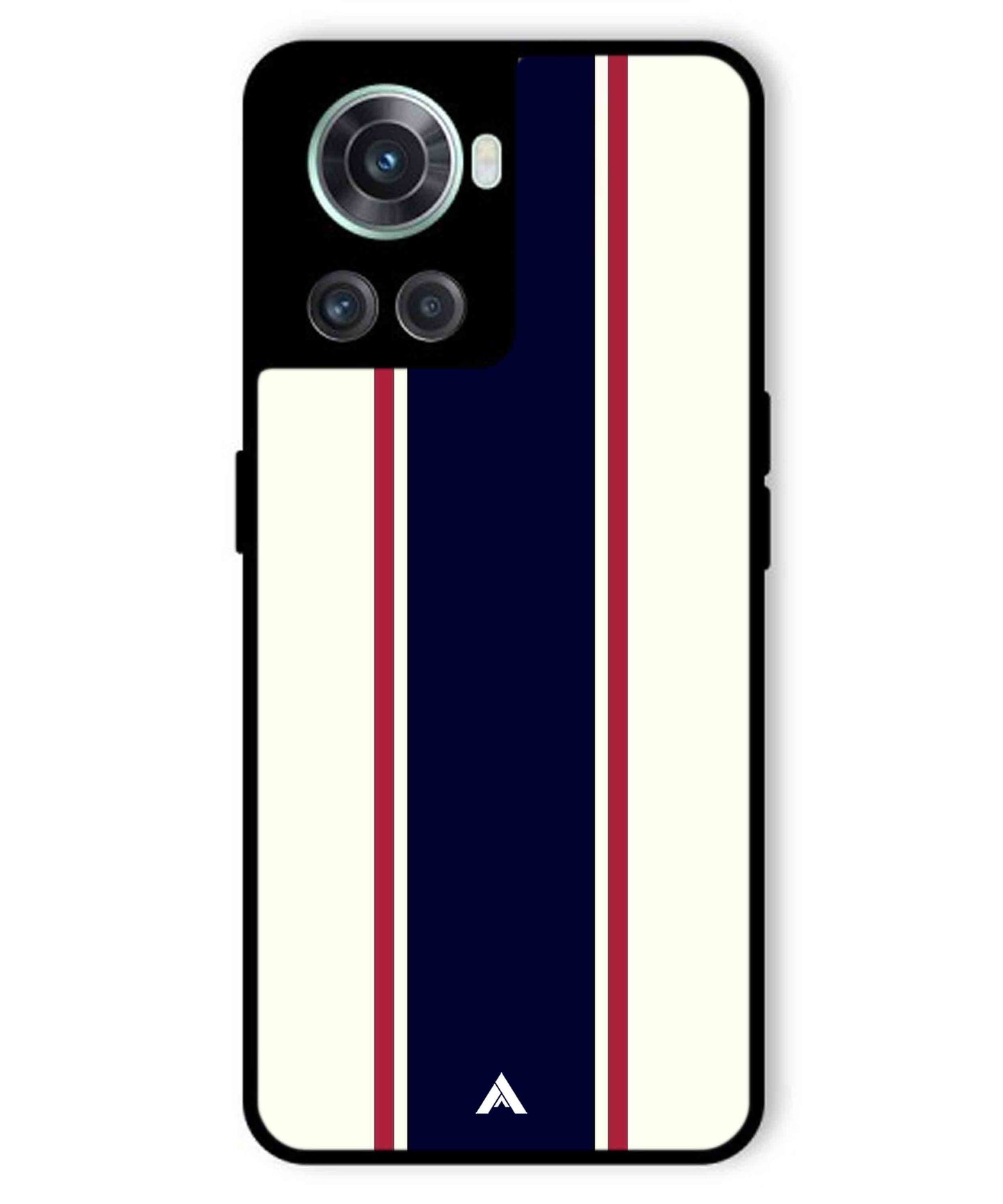 Stripe Pattern 10 Metal Back Cover Phone Case for Oneplus 10R