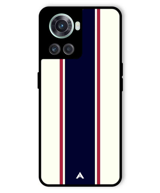 Stripe Pattern 10 Metal Back Cover Phone Case for Oneplus 10R