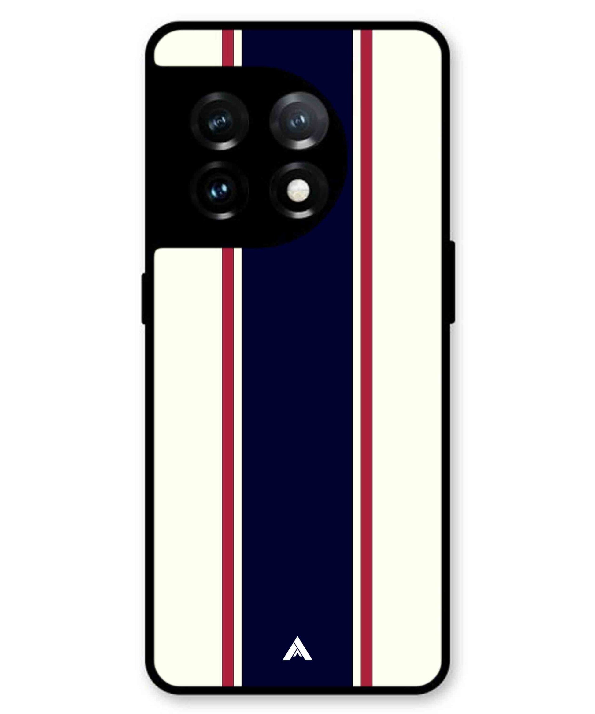 Stripe Pattern 10 Metal Back Cover Phone Case for Oneplus 11