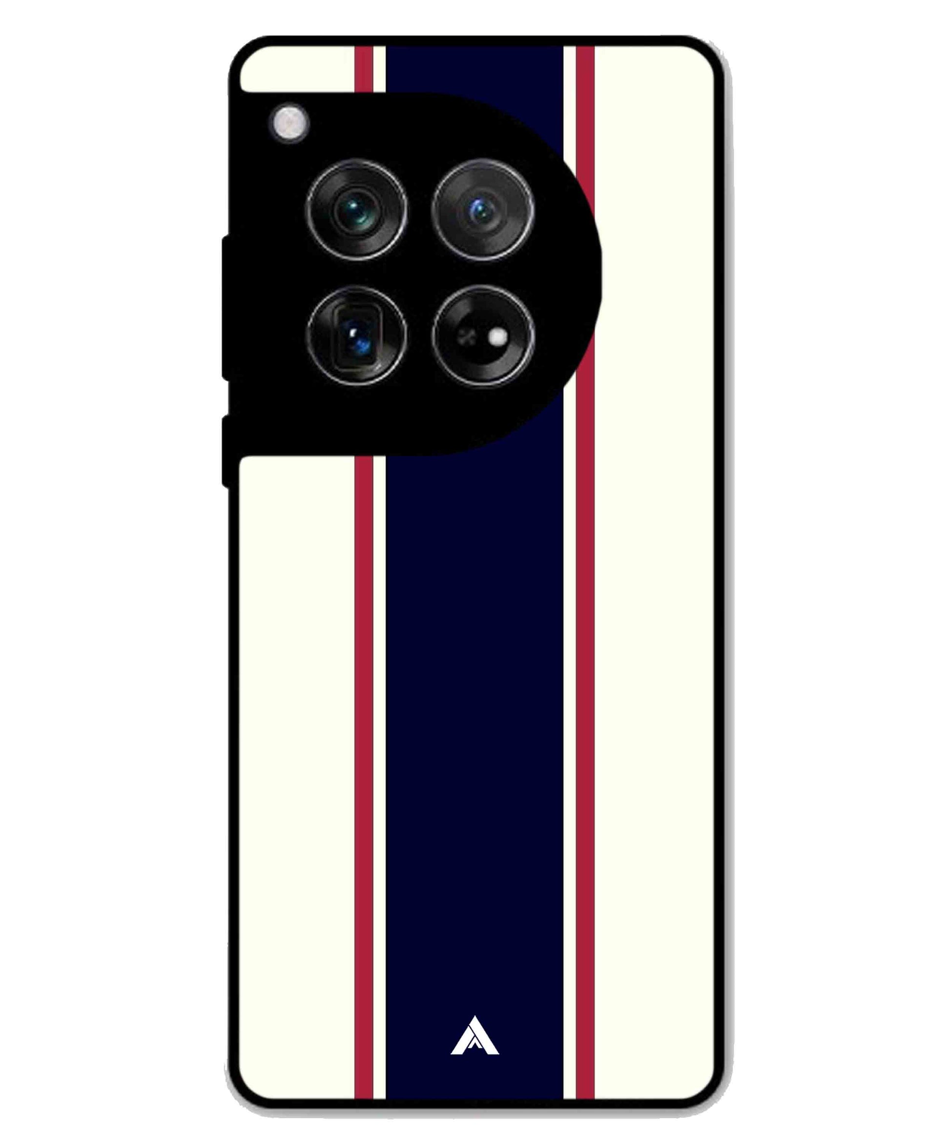 Stripe Pattern 10 Metal Back Cover Phone Case for Oneplus 12