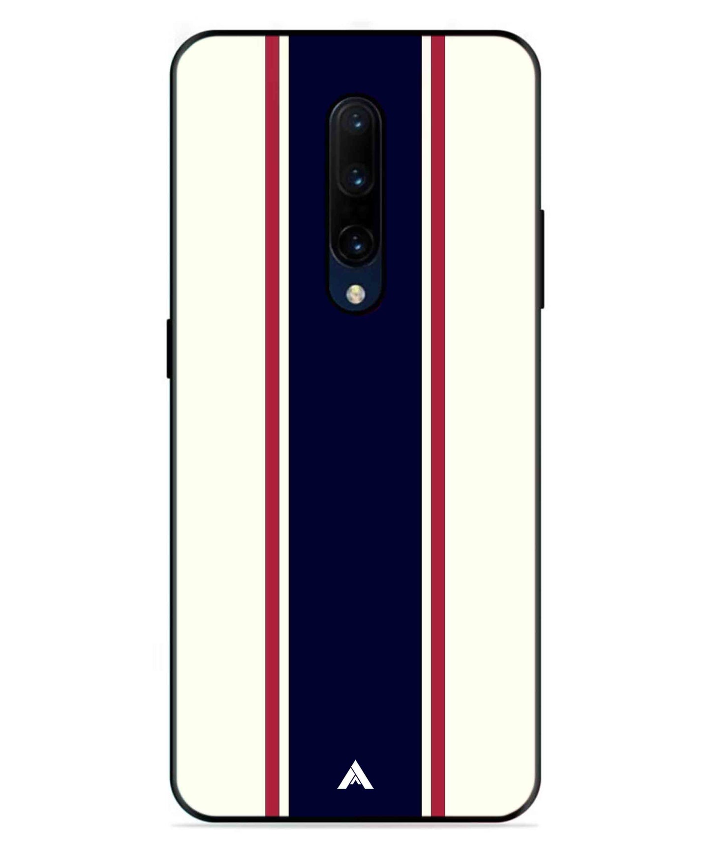Stripe Pattern 10 Metal Back Cover Phone Case for Oneplus 7 Pro