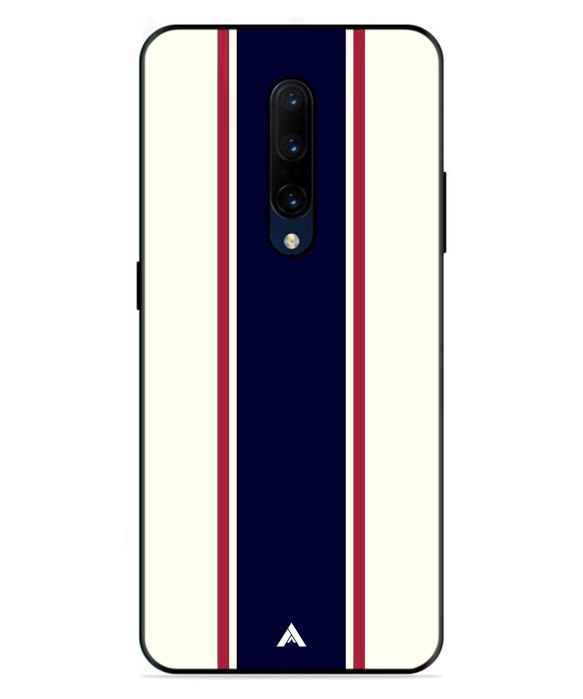 Stripe Pattern 10 Metal Back Cover Phone Case for Oneplus 7 Pro