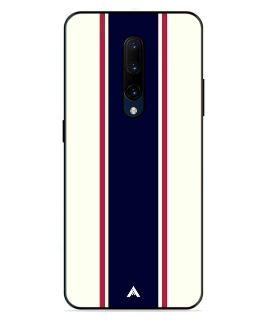 Stripe Pattern 10 Metal Back Cover Phone Case for Oneplus 7 Pro