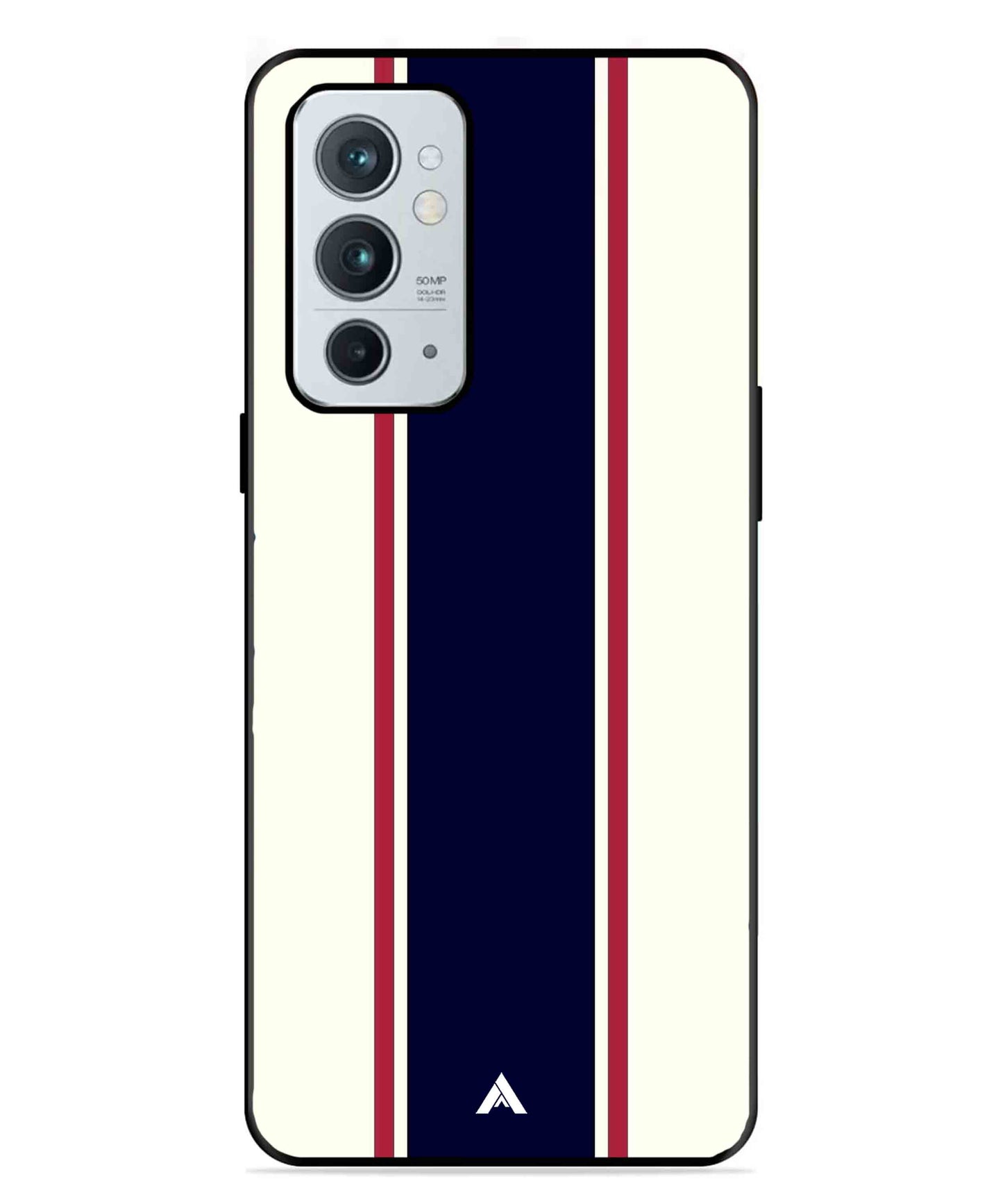 Stripe Pattern 10 Metal Back Cover Phone Case for Oneplus 9RT