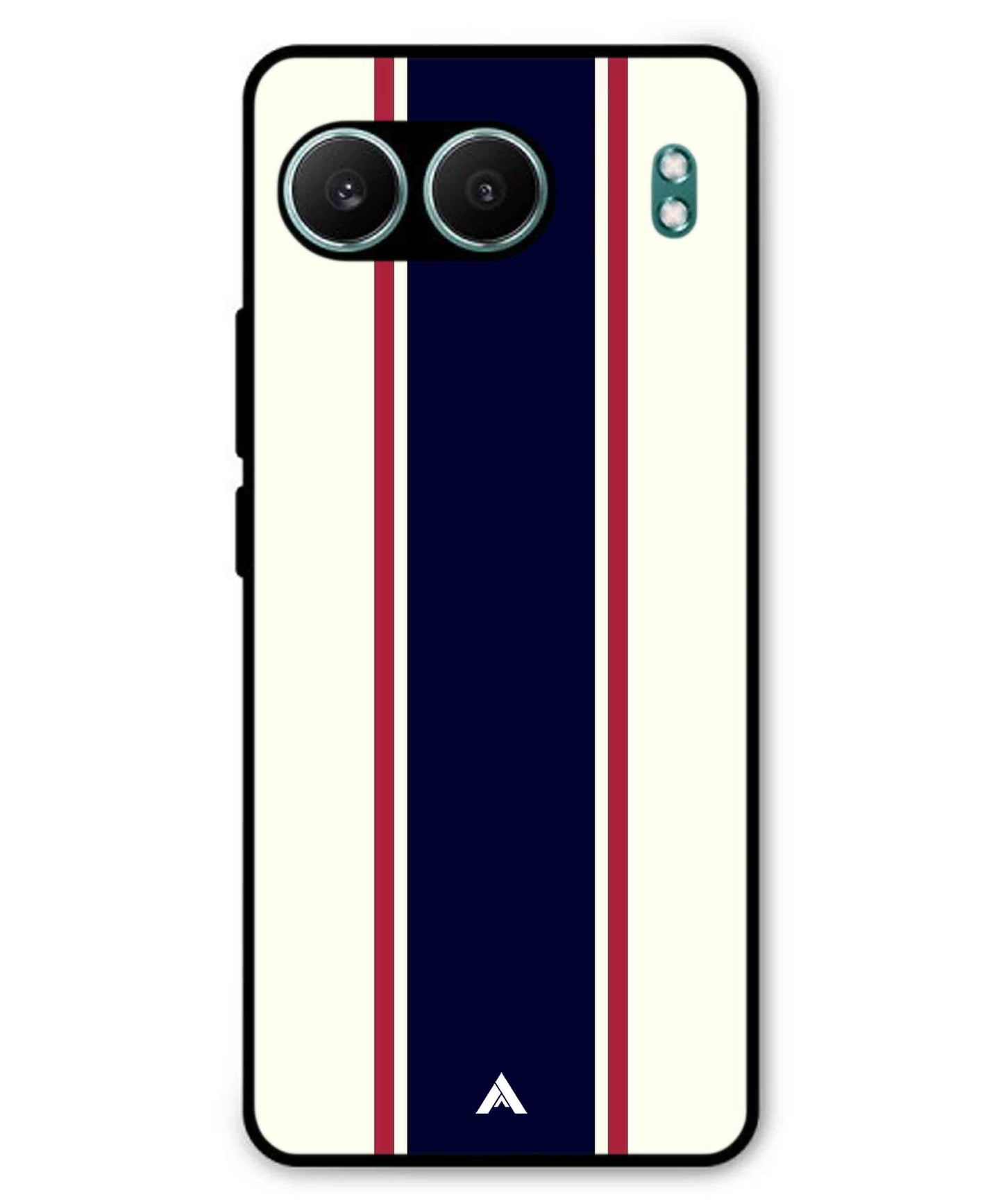 Stripe Pattern 10 Metal Back Cover Phone Case for Oneplus Nord 4