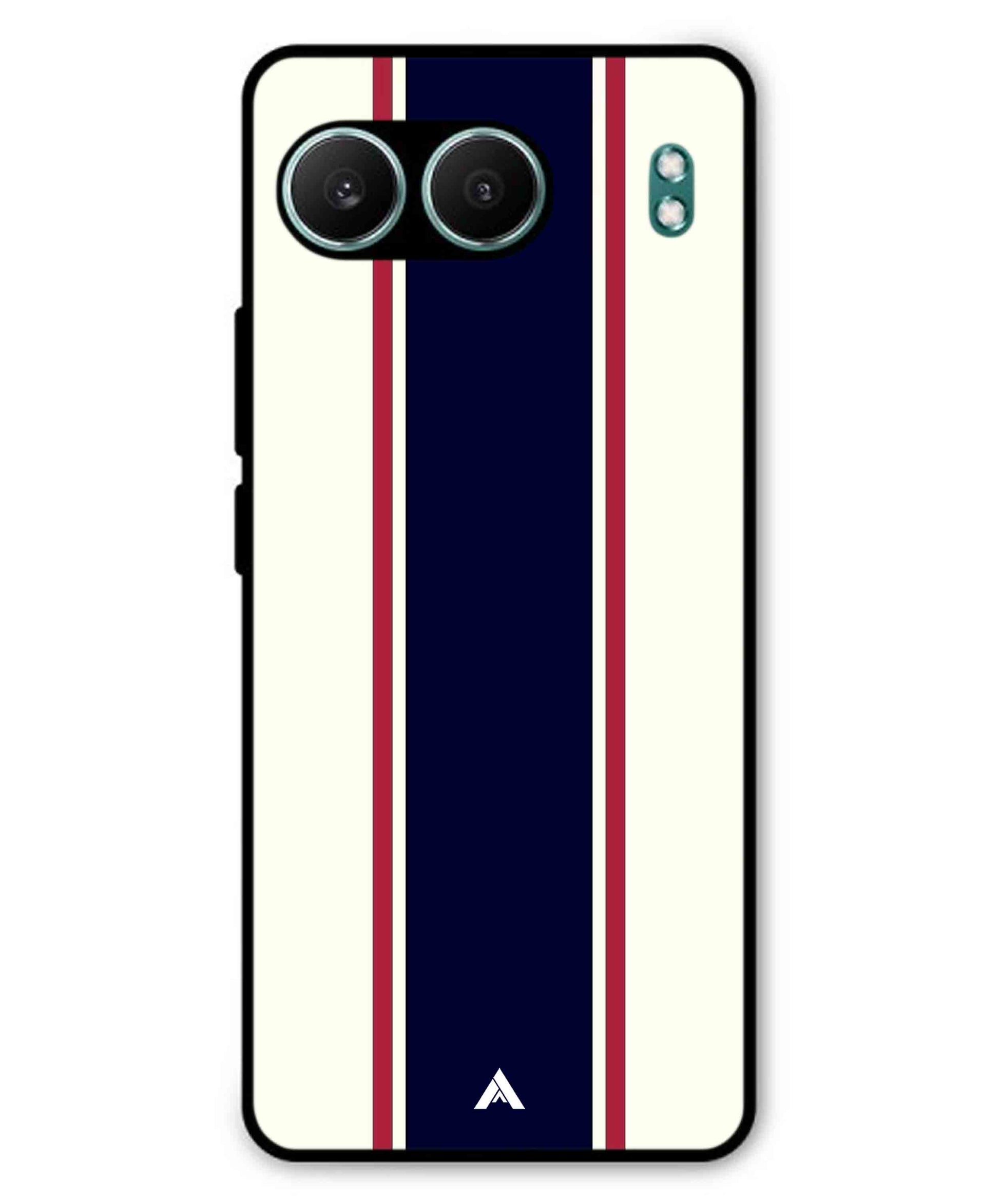 Stripe Pattern 10 Metal Back Cover Phone Case for Oneplus Nord 4