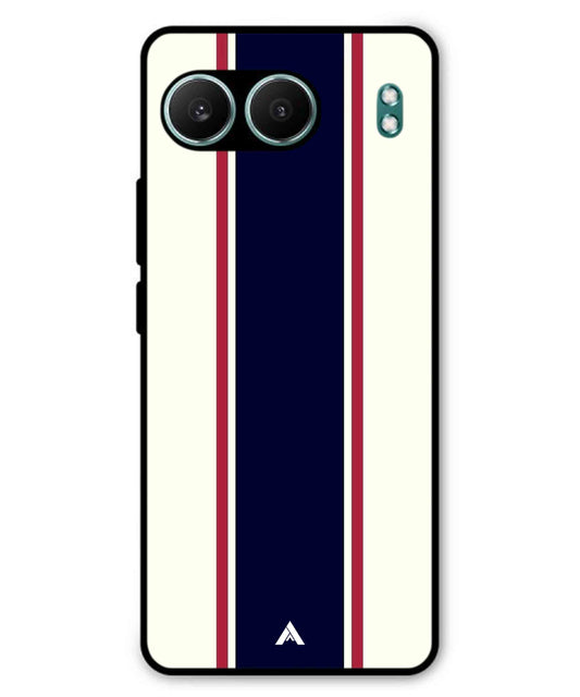 Stripe Pattern 10 Metal Back Cover Phone Case for Oneplus Nord 4