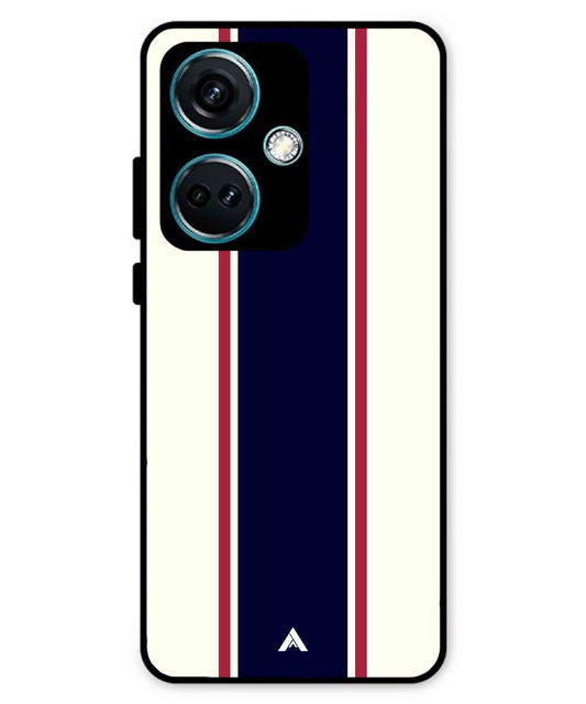 Stripe Pattern 10 Metal Back Cover Phone Case for Oneplus Nord CE 3