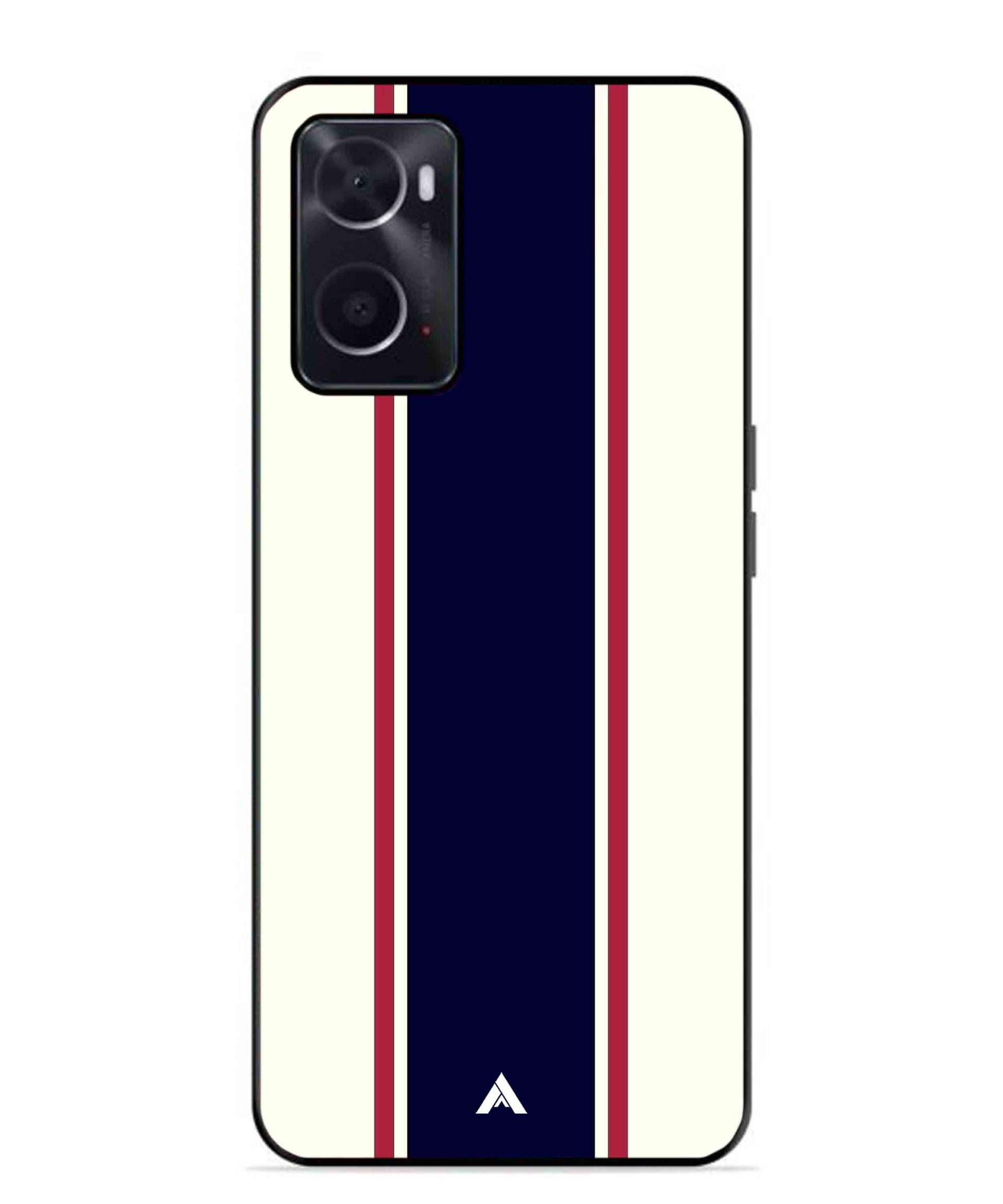 Stripe Pattern 10 Metal Back Cover Phone Case for Oppo A36