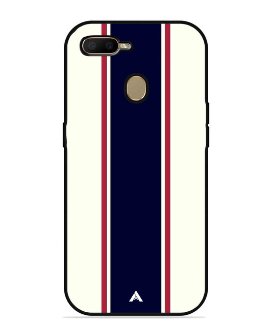 Stripe Pattern 10 Metal Back Cover Phone Case for Oppo A7