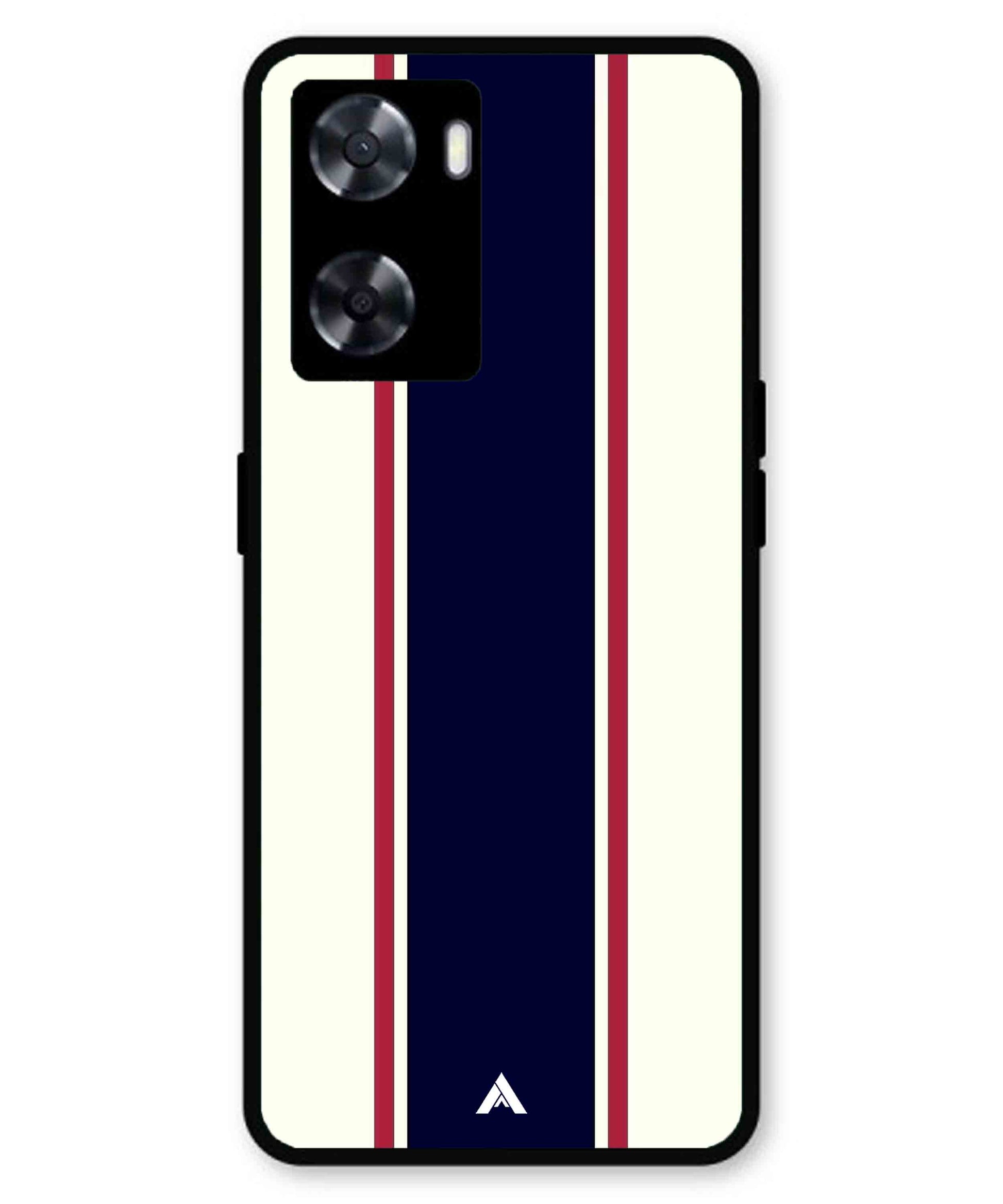 Stripe Pattern 10 Metal Back Cover Phone Case for Oppo A77