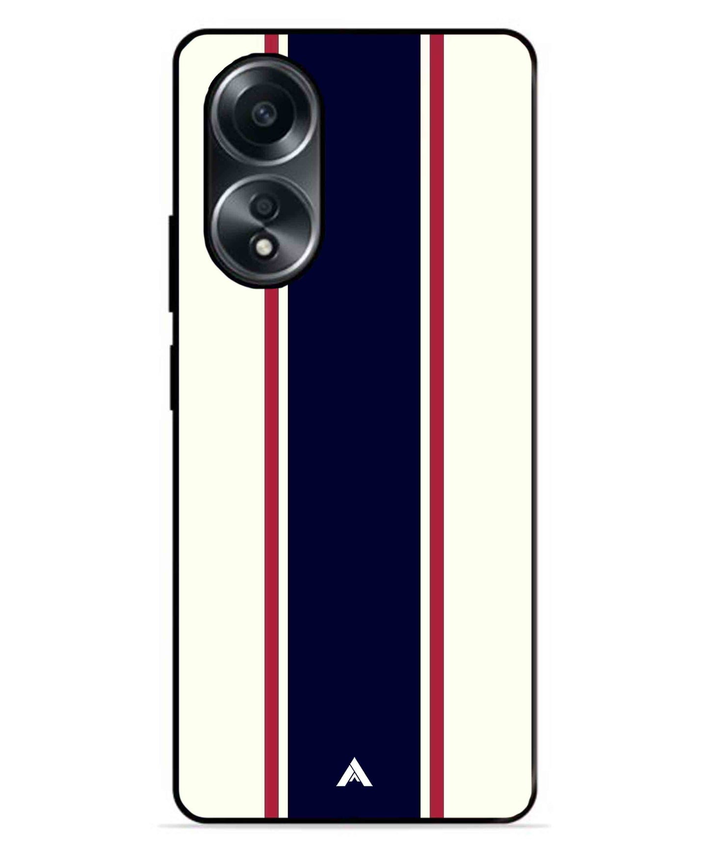 Stripe Pattern 10 Metal Back Cover Phone Case for Oppo A78