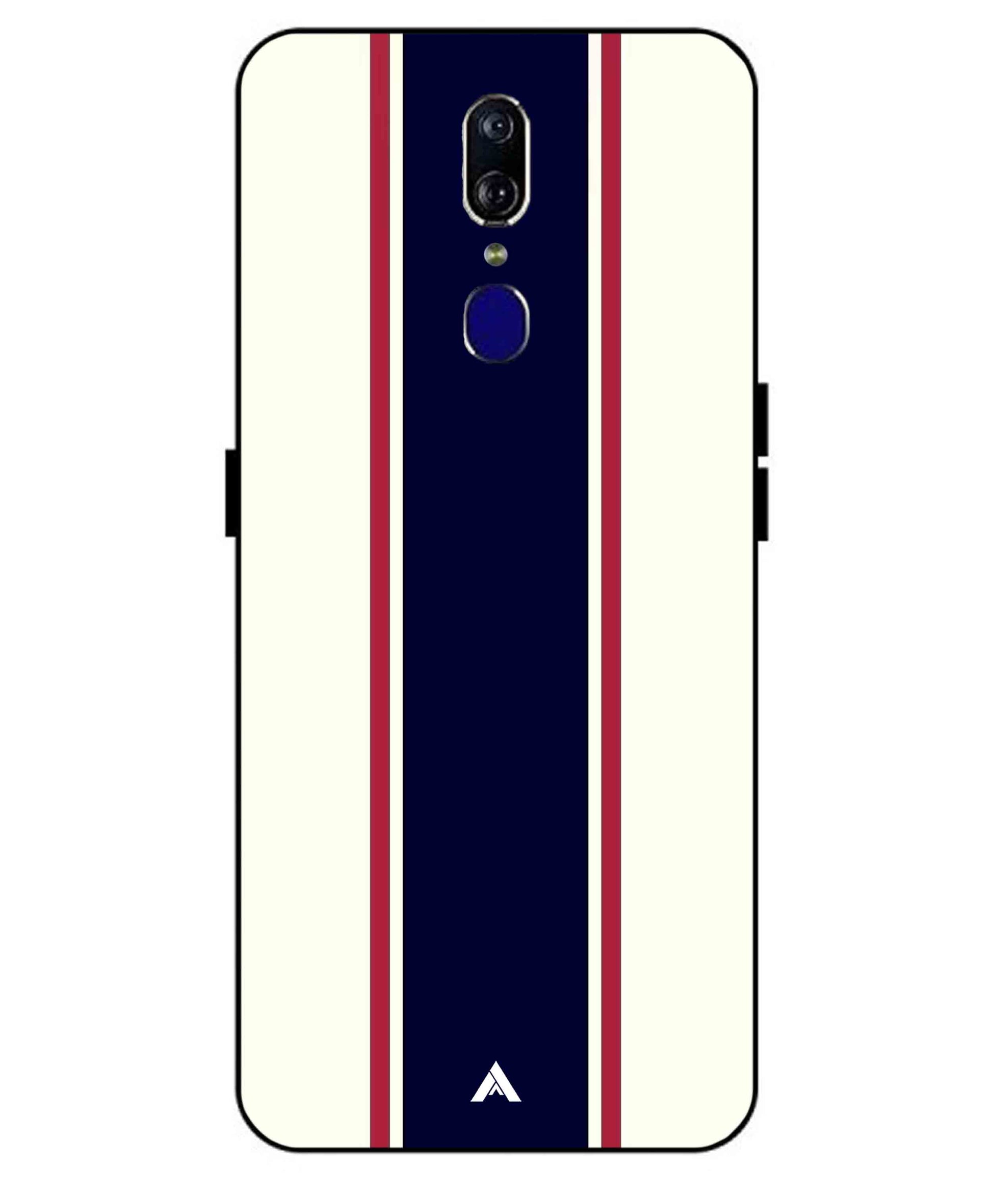 Stripe Pattern 10 Metal Back Cover Phone Case for Oppo F11