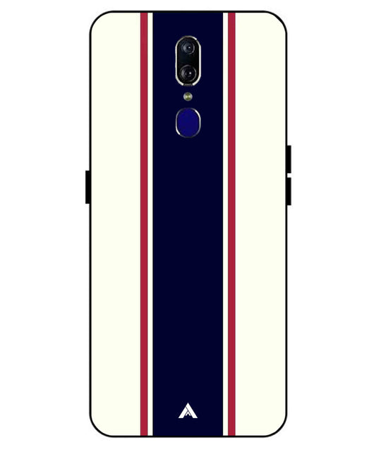 Stripe Pattern 10 Metal Back Cover Phone Case for Oppo F11