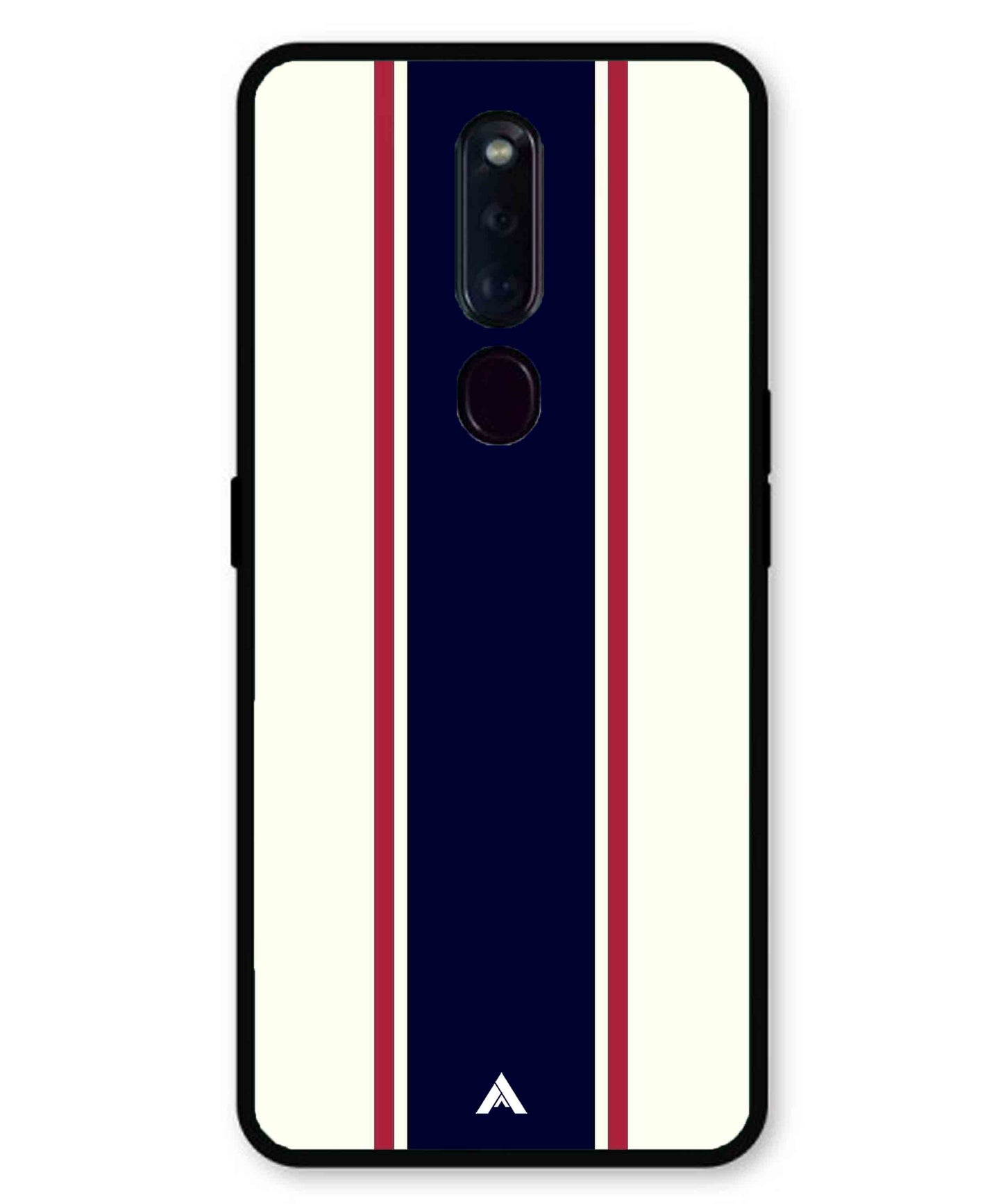 Stripe Pattern 10 Metal Back Cover Phone Case for Oppo F11 Pro