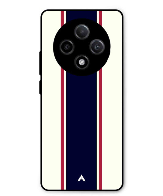 Stripe Pattern 10 Metal Back Cover Phone Case for Oppo F27 Pro Plus
