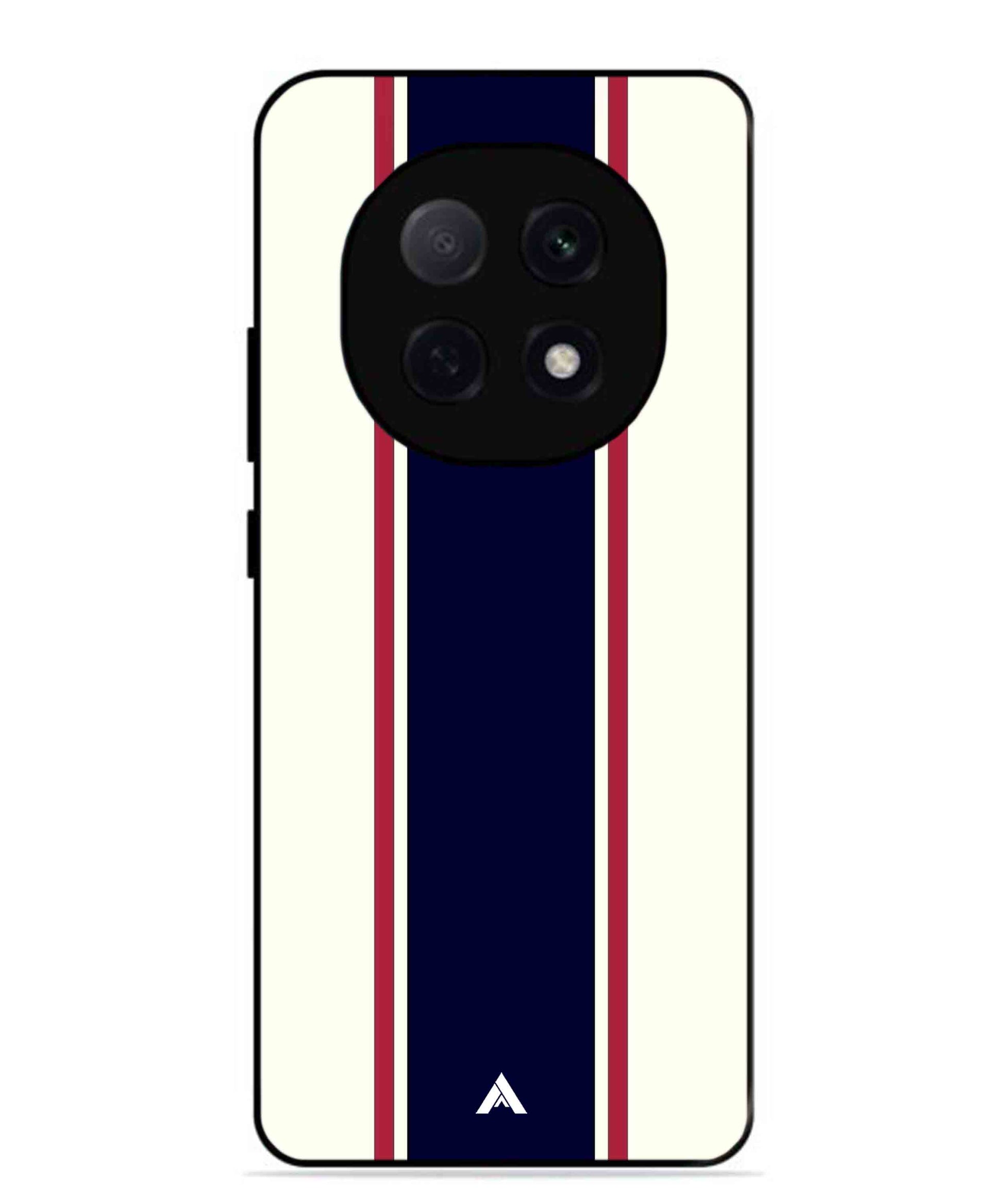 Stripe Pattern 10 Metal Back Cover Phone Case for Oppo F29 Pro