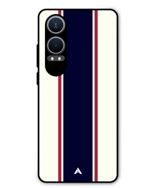 Stripe Pattern 10 Metal Back Cover Phone Case for Oppo K12x