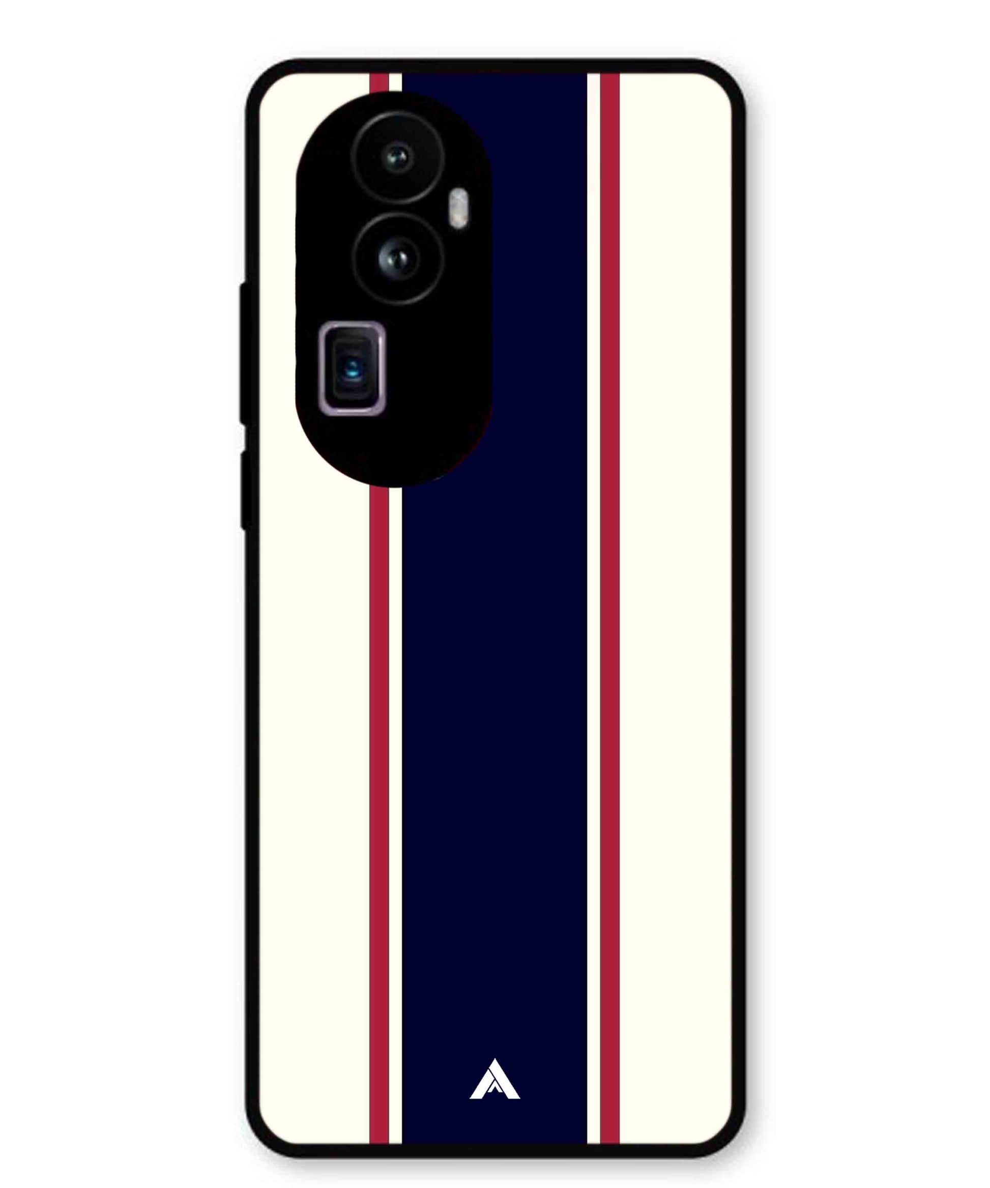 Stripe Pattern 10 Metal Back Cover Phone Case for Oppo Reno 10 Pro Plus