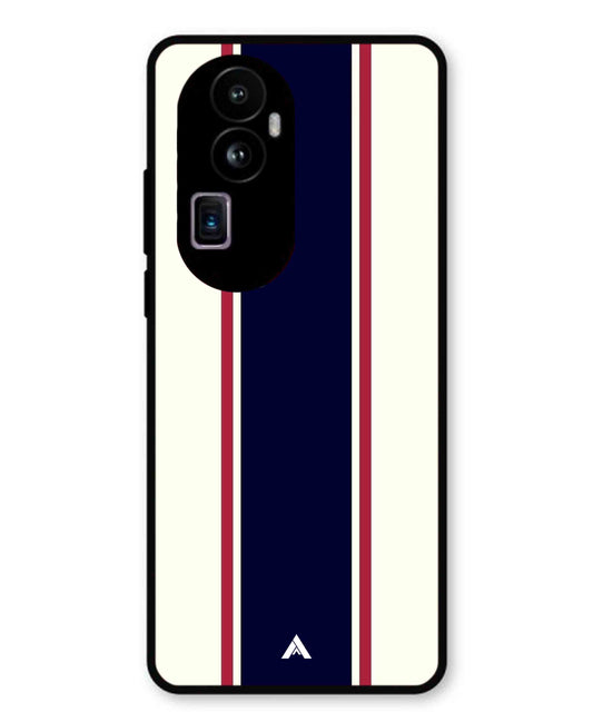Stripe Pattern 10 Metal Back Cover Phone Case for Oppo Reno 10 Pro Plus