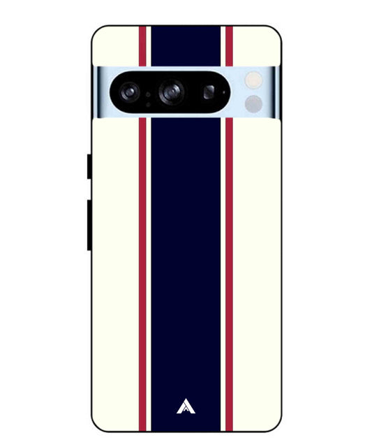 Stripe Pattern 10 Metal Back Cover Phone Case for Pixel 8 Pro