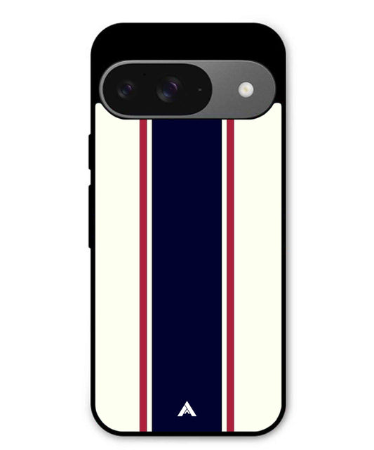 Stripe Pattern 10 Metal Back Cover Phone Case for Pixel 9