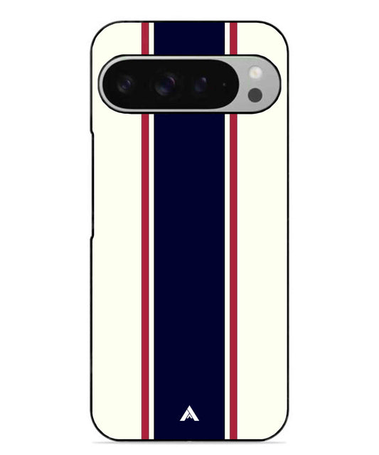 Stripe Pattern 10 Metal Back Cover Phone Case for Pixel 9 Pro