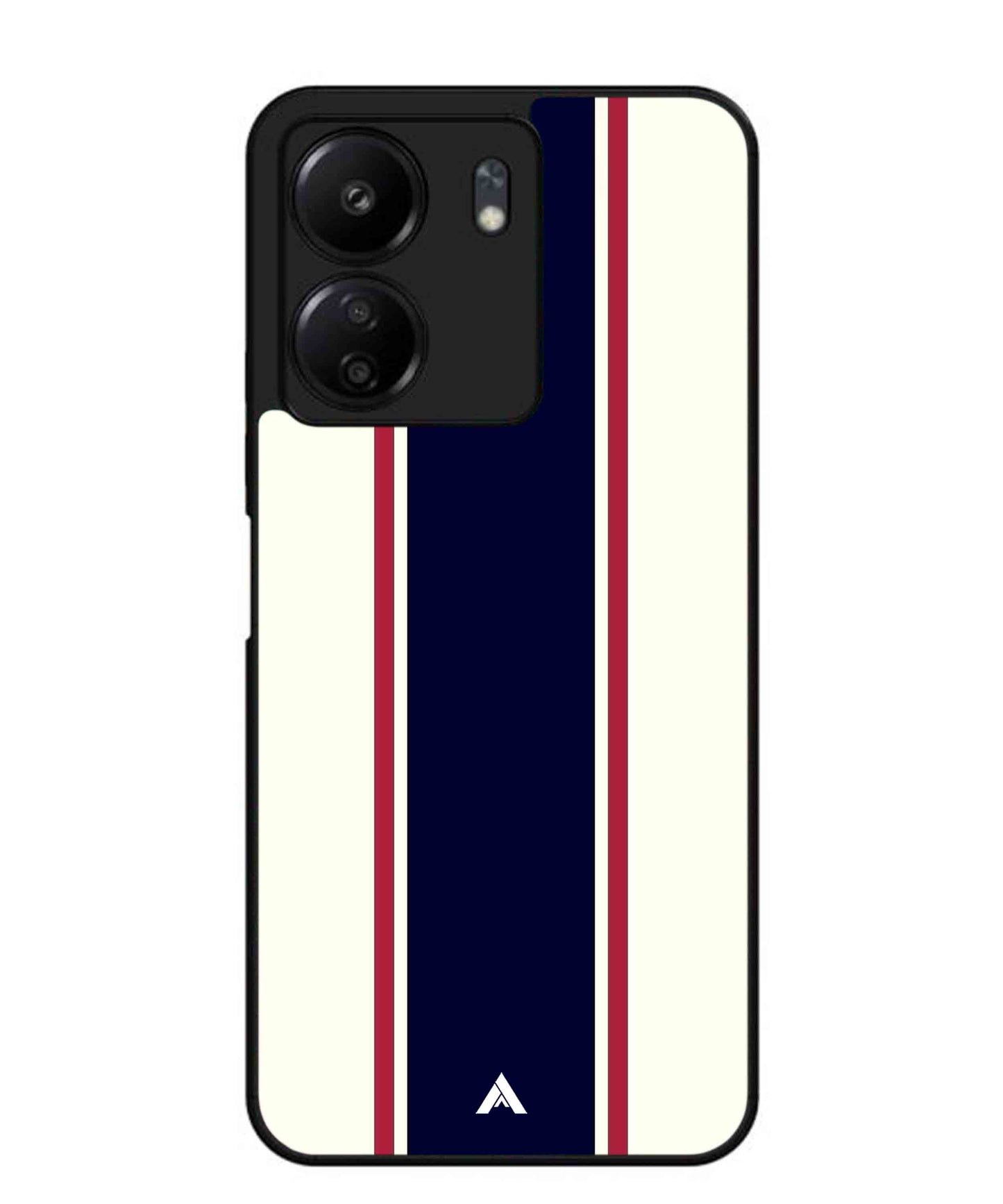 Stripe Pattern 10 Metal Back Cover Phone Case for Poco C65