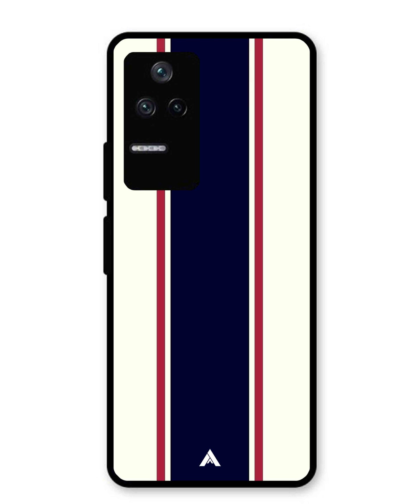 Stripe Pattern 10 Metal Back Cover Phone Case for Poco F4