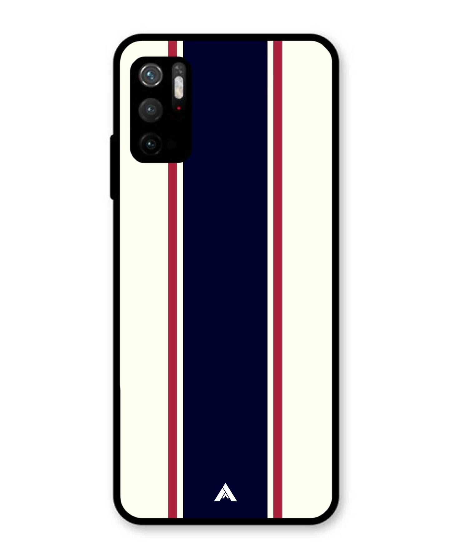 Stripe Pattern 10 Metal Back Cover Phone Case for Poco M3 Pro