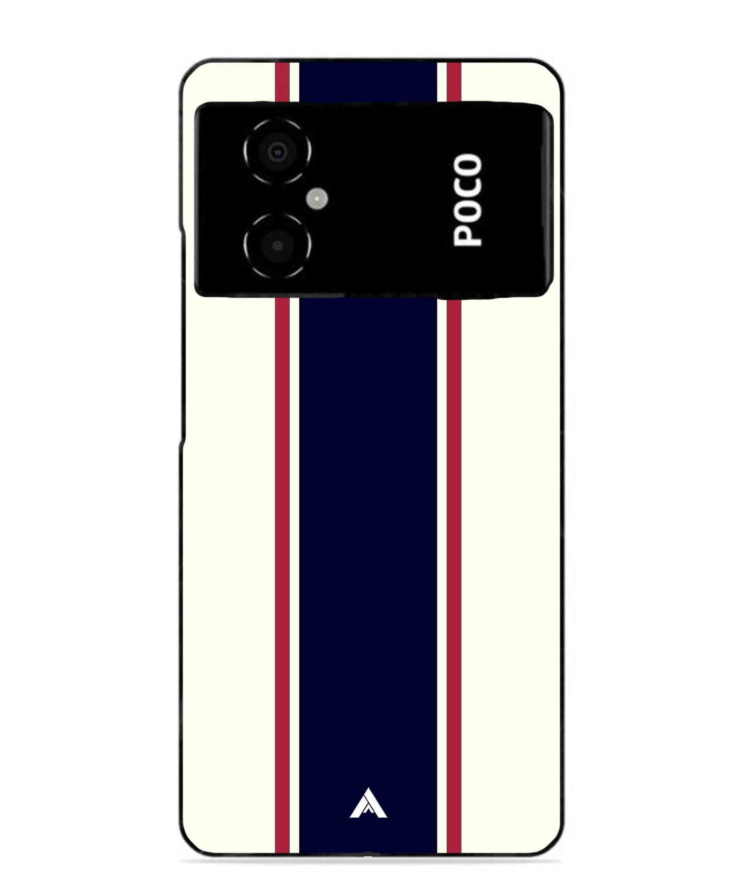 Stripe Pattern 10 Metal Back Cover Phone Case for Poco M4 5G