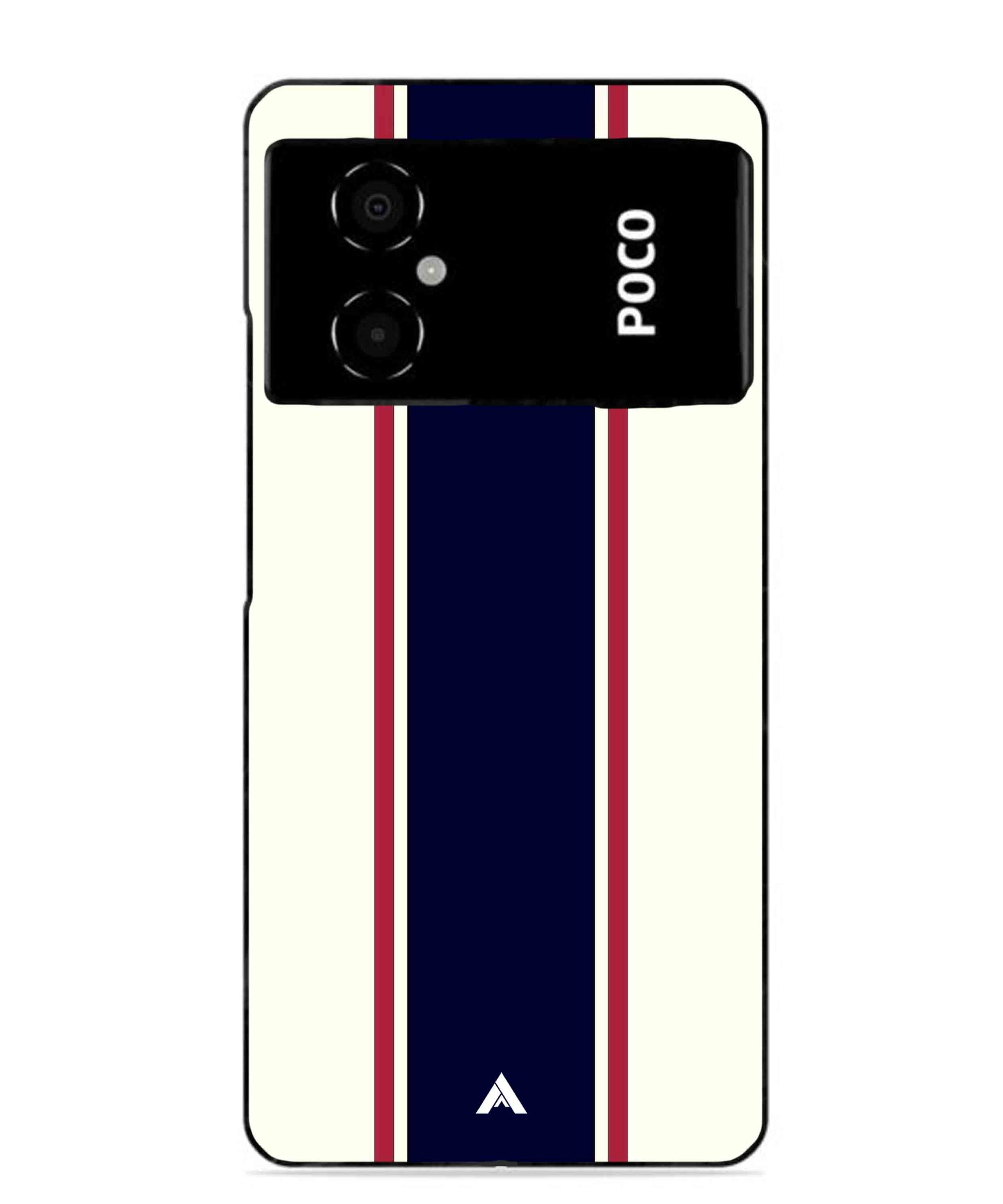 Stripe Pattern 10 Metal Back Cover Phone Case for Poco M4 5G