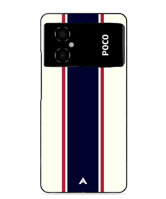Stripe Pattern 10 Metal Back Cover Phone Case for Poco M4 5G