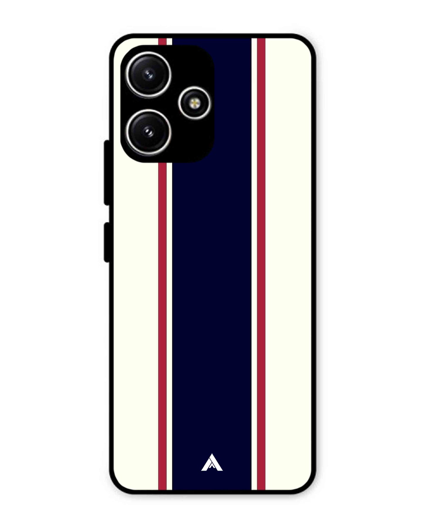 Stripe Pattern 10 Metal Back Cover Phone Case for Poco M6 Pro