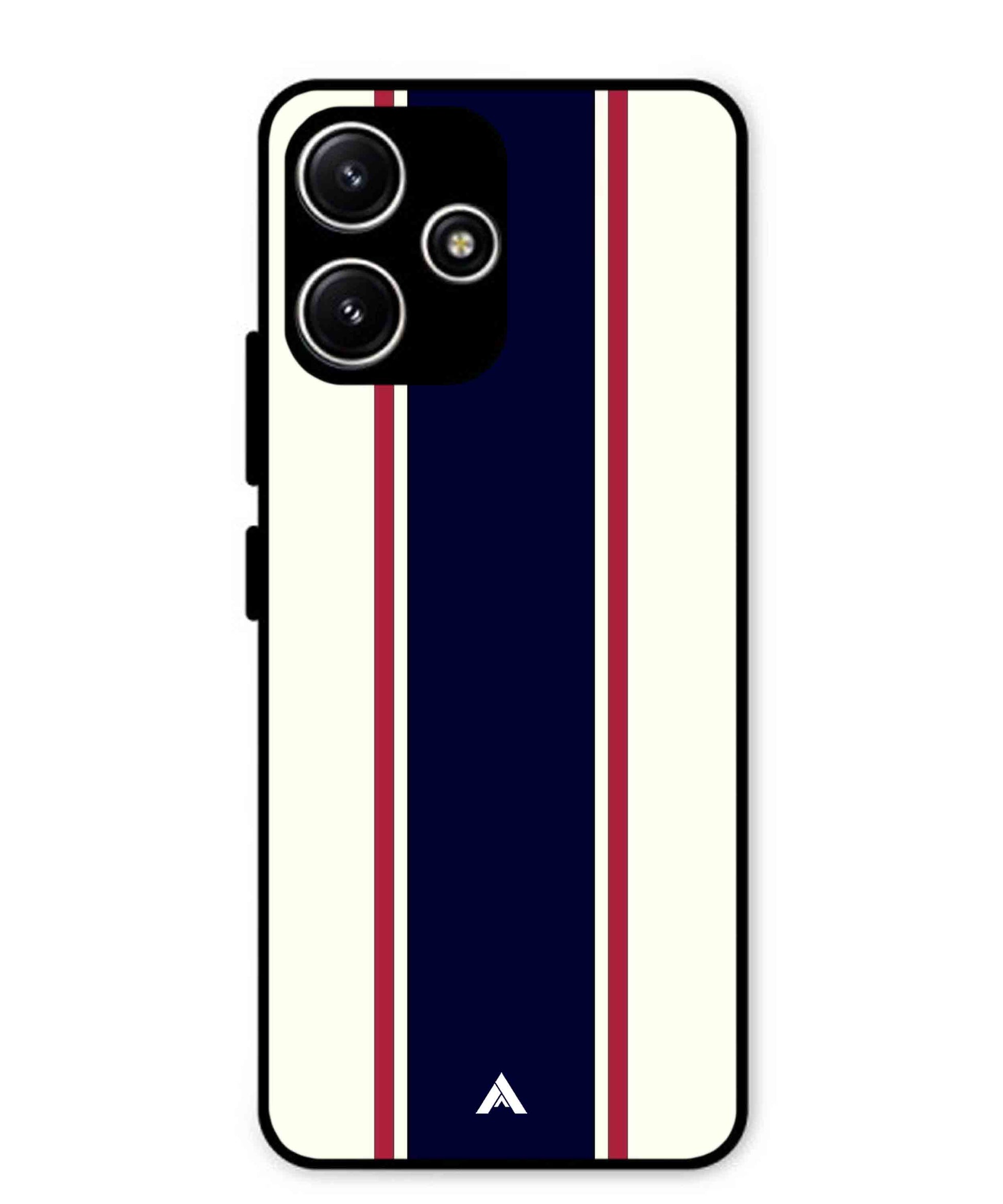 Stripe Pattern 10 Metal Back Cover Phone Case for Poco M6 Pro